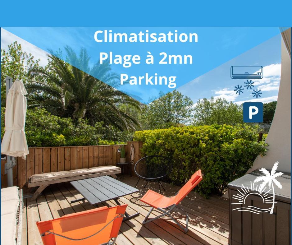 Le Murmure Du Palmier * Mer A 2 Min * Parking Prive * Terrasse La Grande-Motte Buitenkant foto